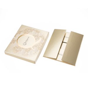 rigid briefcase box with gold clasp