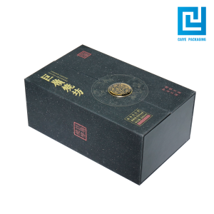 custom luxury liquor bottle gift box with multi panel opening